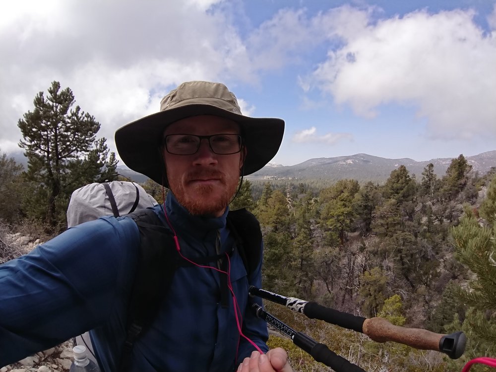  Hiking from Big Bear in the cold wind. 