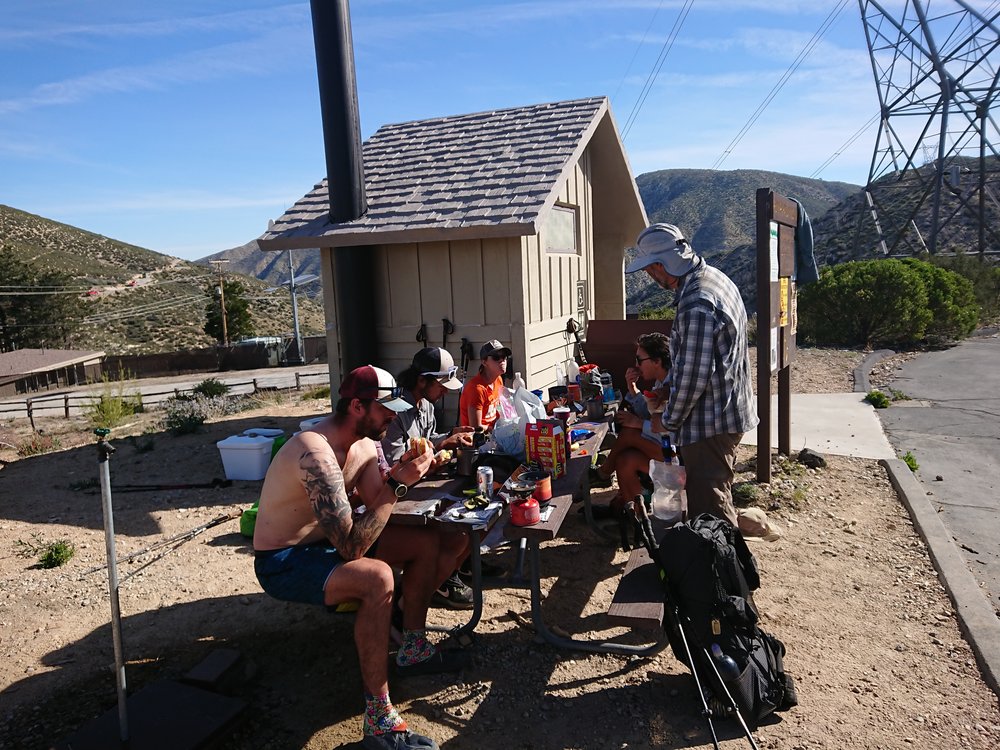  Trail Magic at the fire station which is also a water source.  