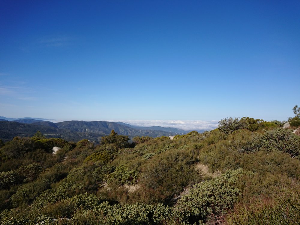  Low lying clouds in the distance. 