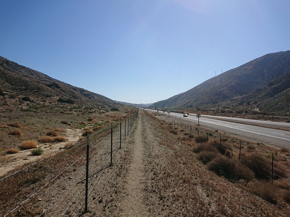  The day started with walking along the highway.  