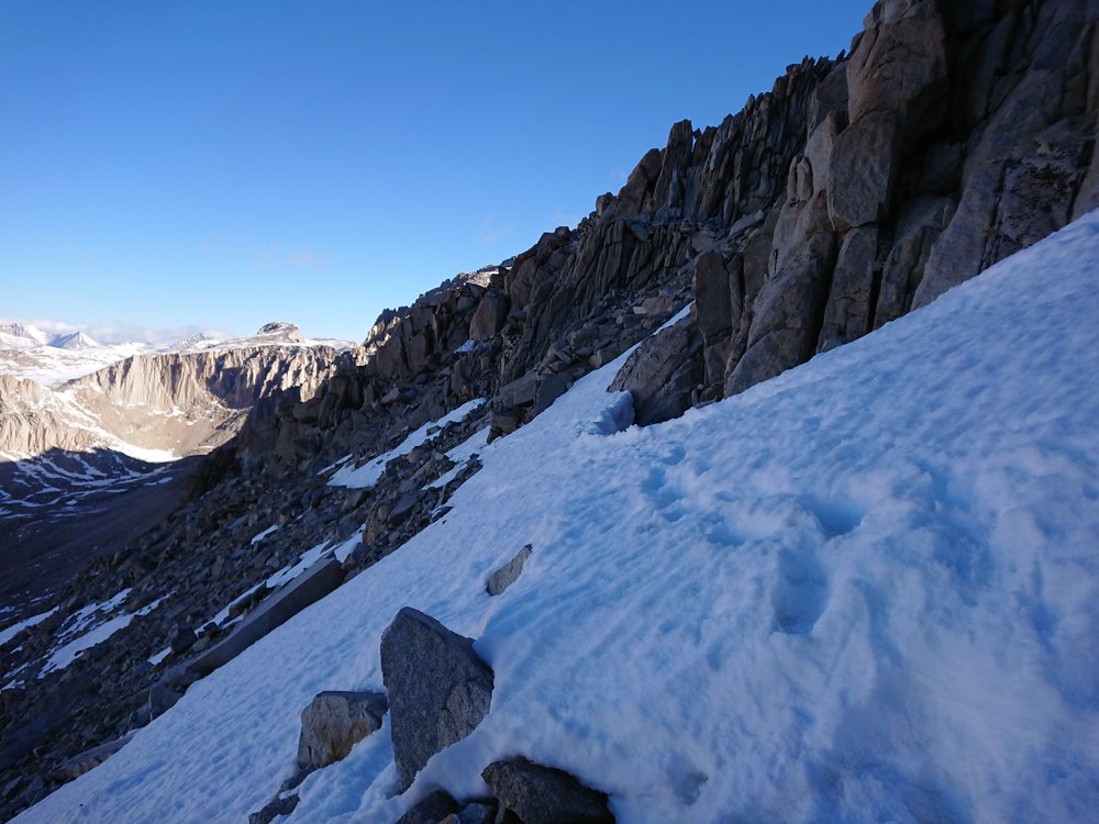  Some of the snow we had to cross to ascent and descend Mt Whitney 