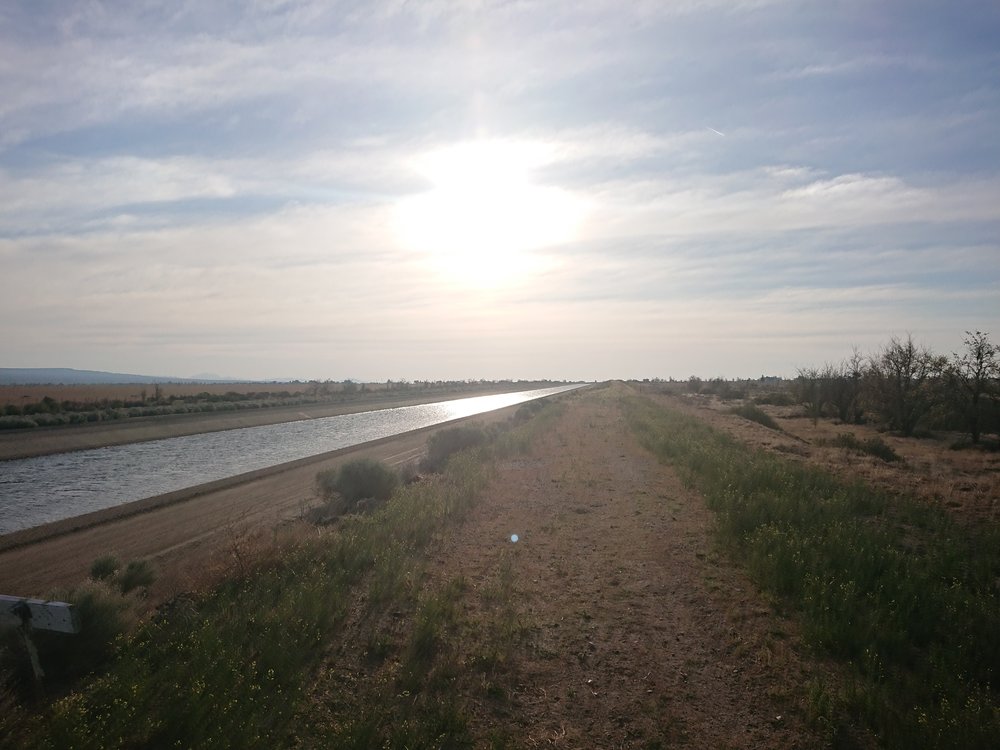  Waking alongside the open Aqueduct.  