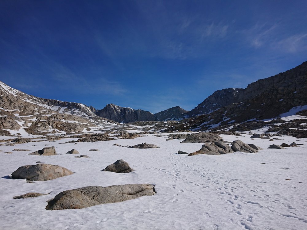  One of the first views of Forester Pass 