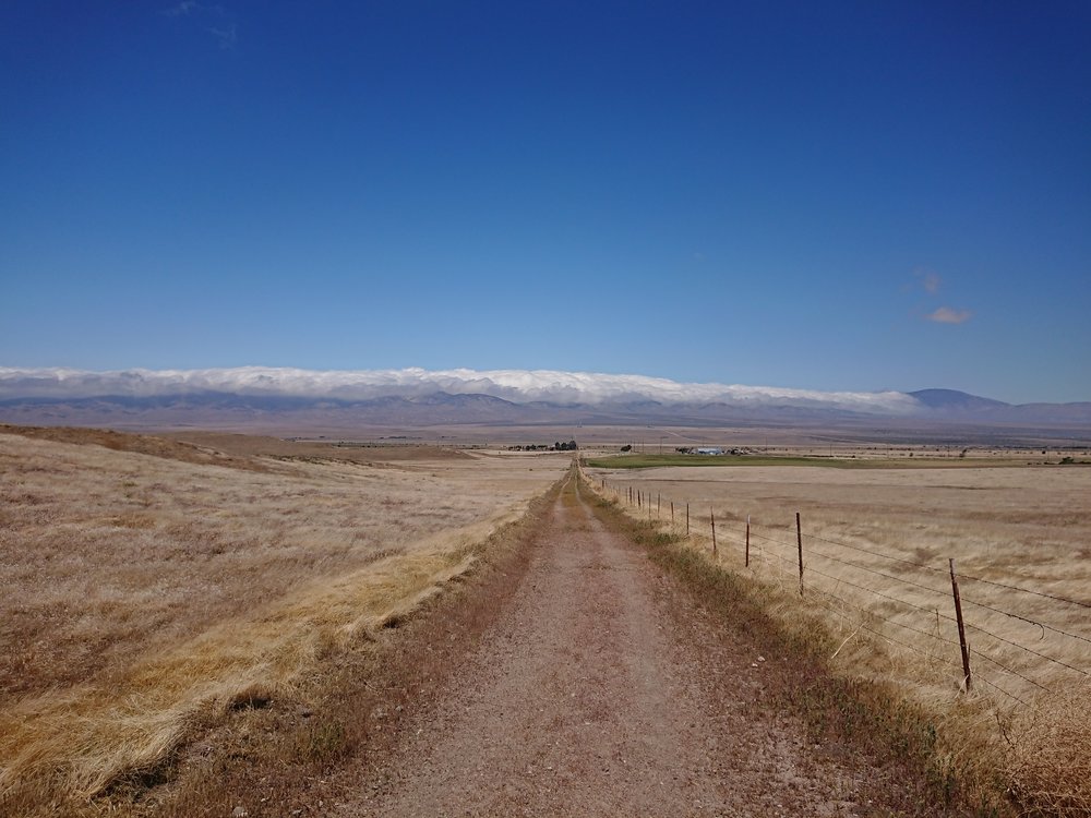  Looking out at the flat desert that we will have to cross.  