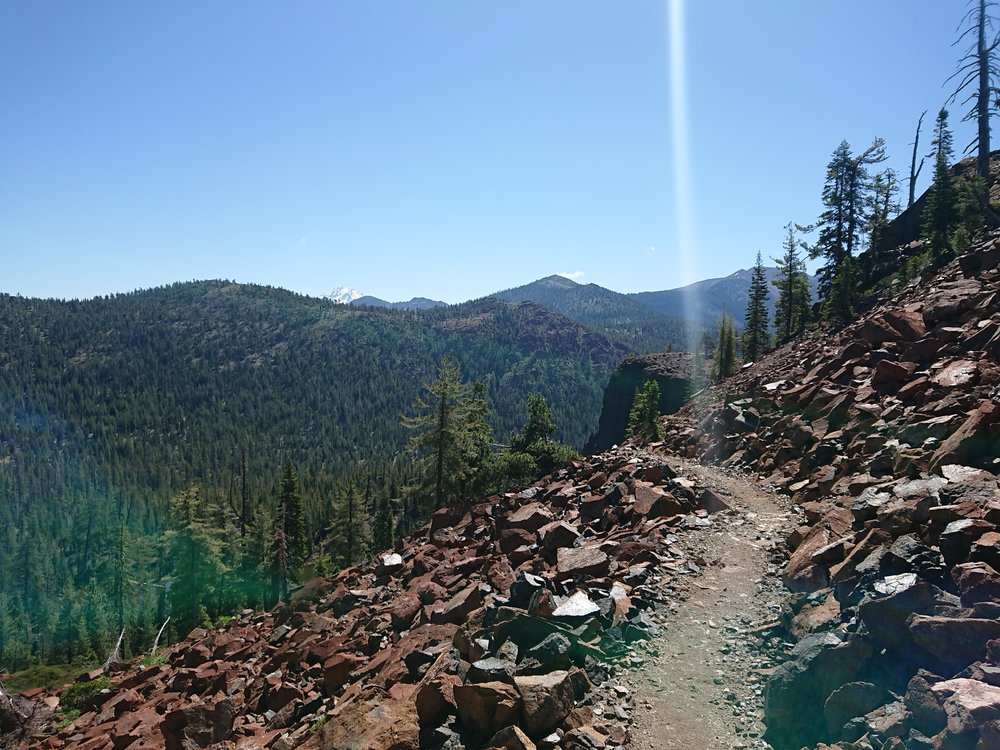  Some of the trail was nice dirt trail even amongst a big rock field 