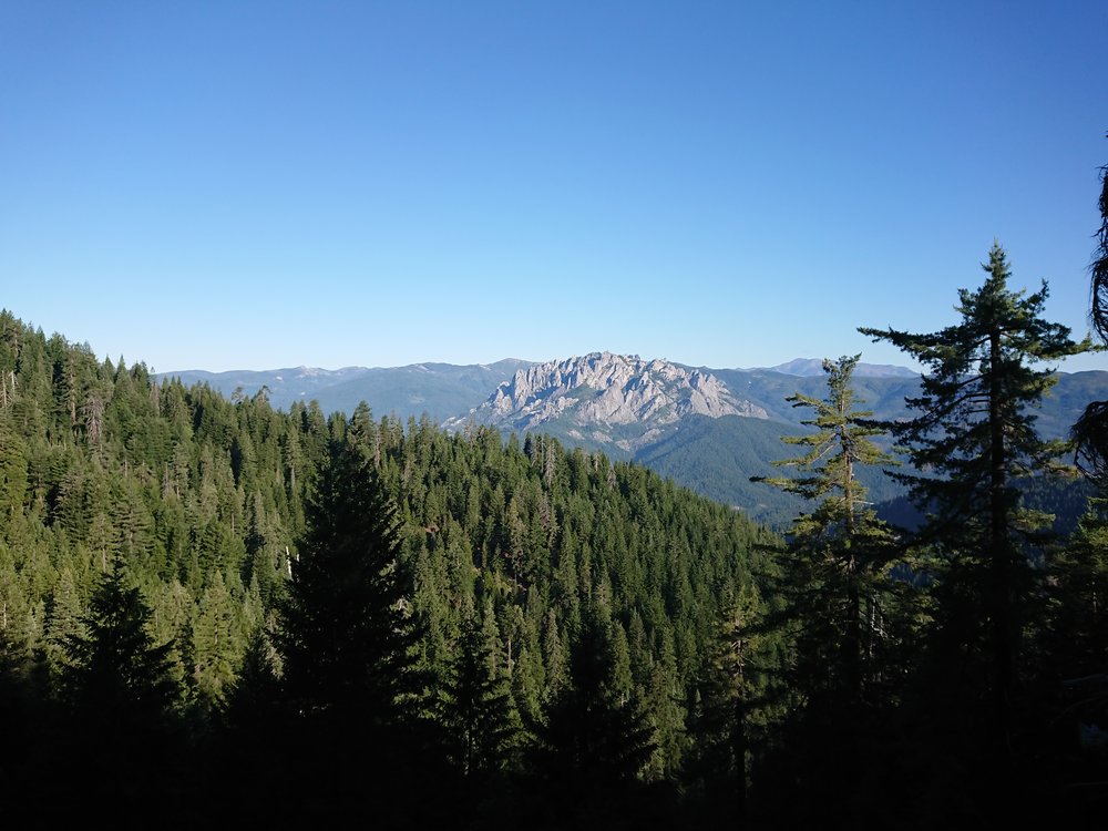  Nice view of a rock formation in the middle of forest 