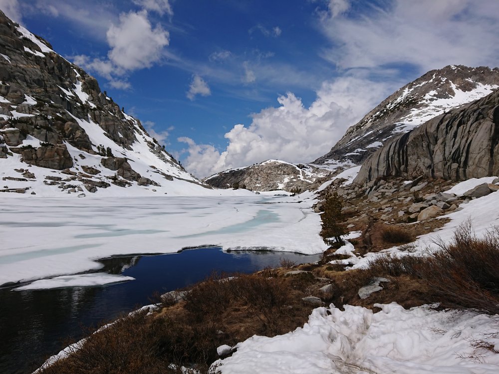  Lovely lake on the way down from Mather Pass 