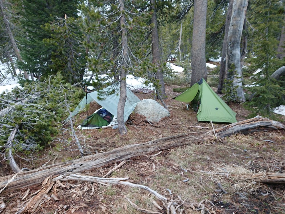  Our very cold camp on the JMT 