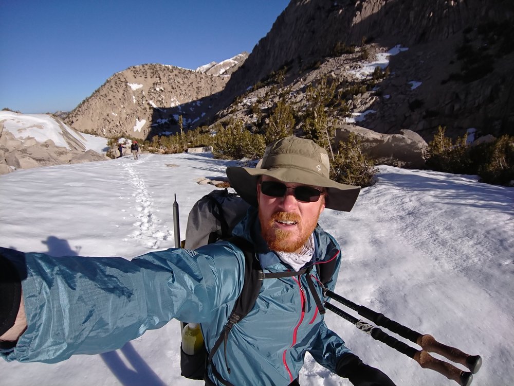  Making our way on the snow towards the pass 