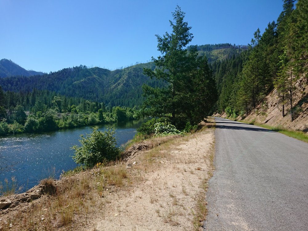  I joined a paved road next to the river and had to do quite the detour to cross the river on the highway bridge 