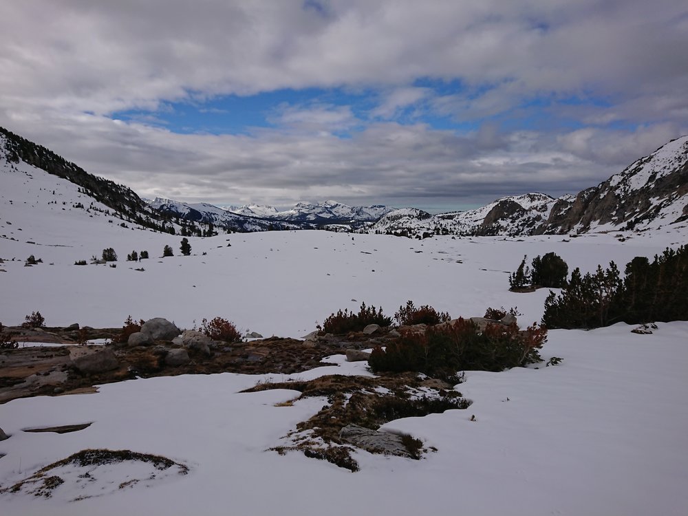  Looking back at the path to the pass 