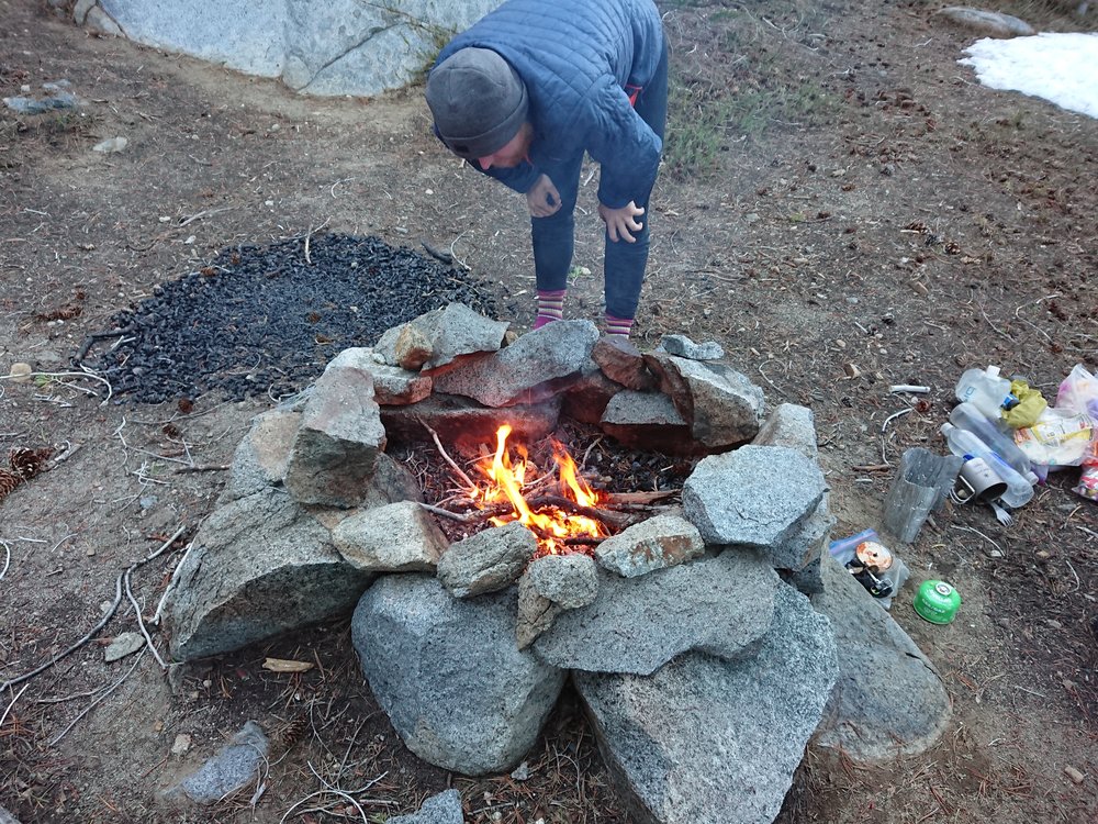 For the last night we made our first fire