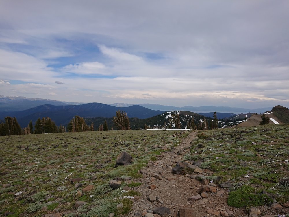  Mostly snow free trail at the end of the day 