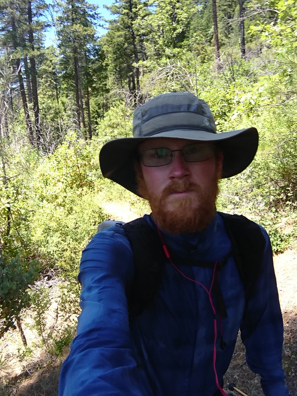  Selfie during the climb in my very sweat soaked state 