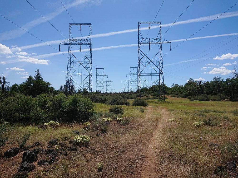  The side trail to the ranch followed the power lines 