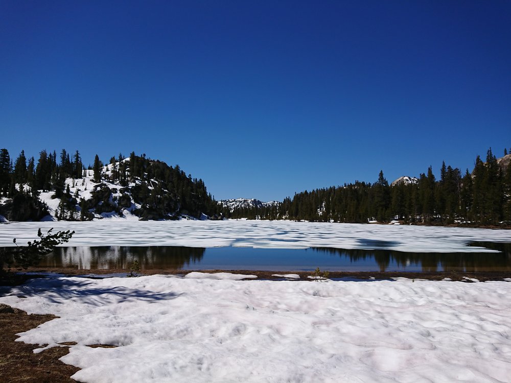 We have seen so many beautiful ice covered lakes in the Sierra