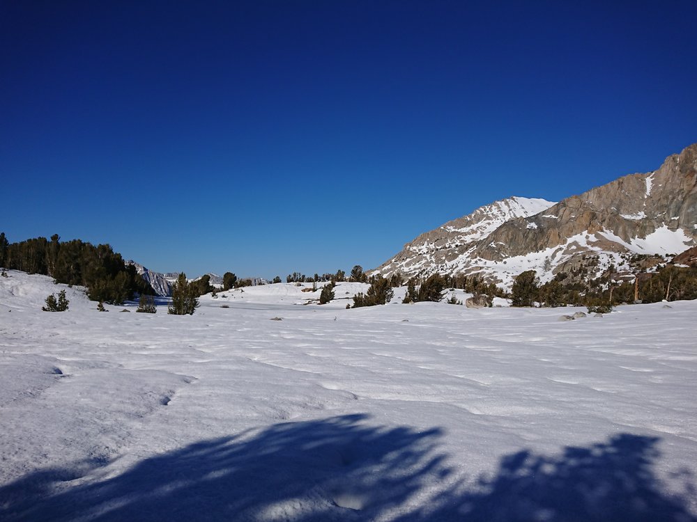  A lot of snow walking to the pass. 