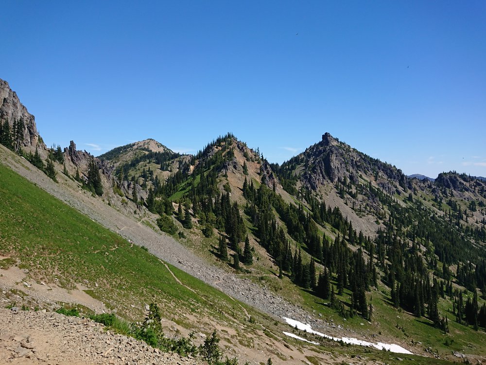  Looking ahead from the ridge reveals the trail to come 