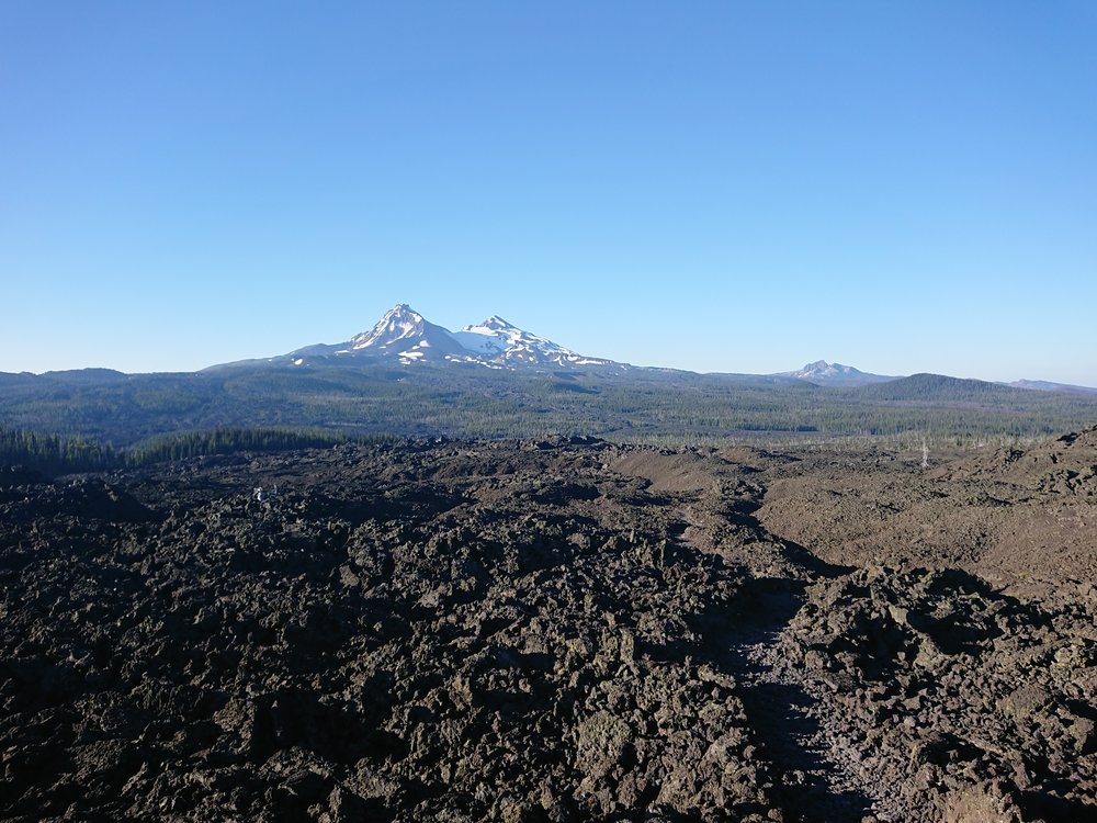  The big open lava field provided excellent views 