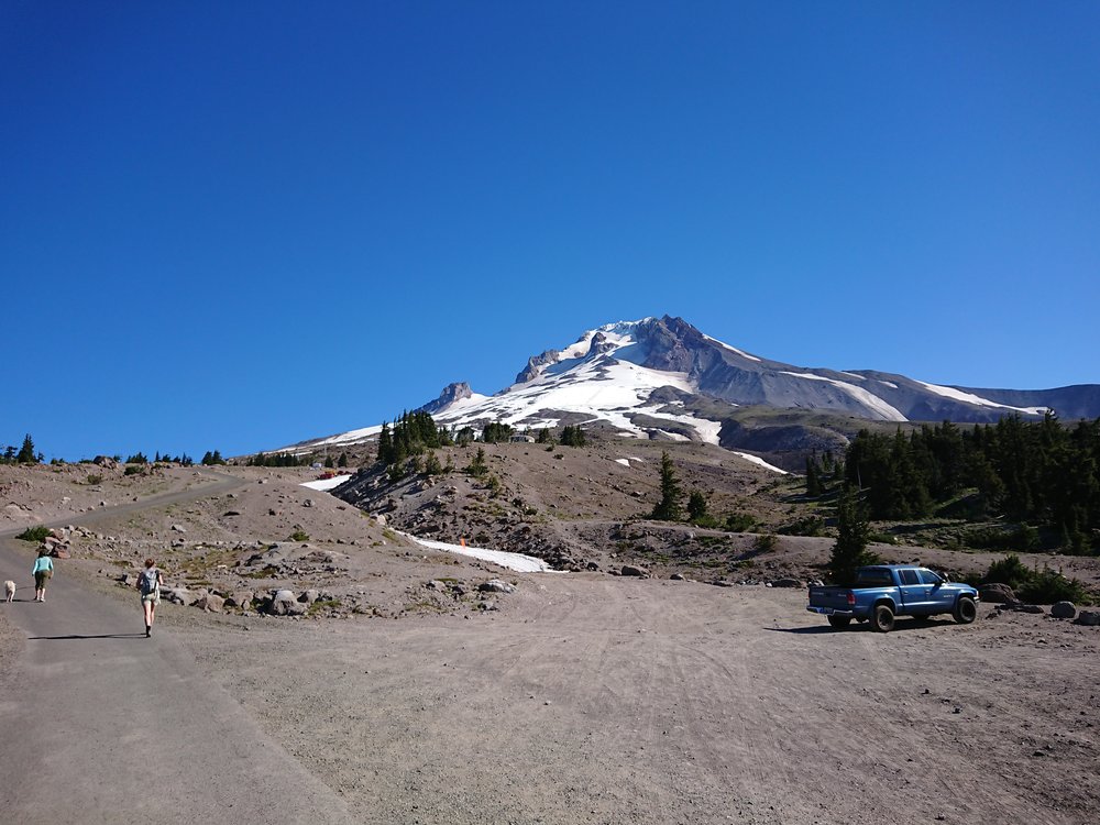  View of Mt Hood as I am leaving Timberline Lodge 