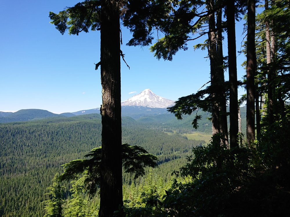  First somewhat clear view of Mt Hood 