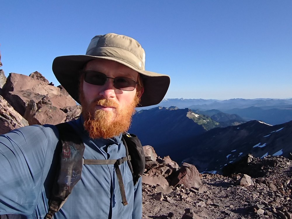  Selfie with the ridge I later hiked in the background 