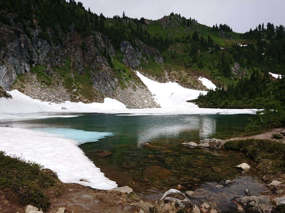  Still snow and ice on some of the lakes 