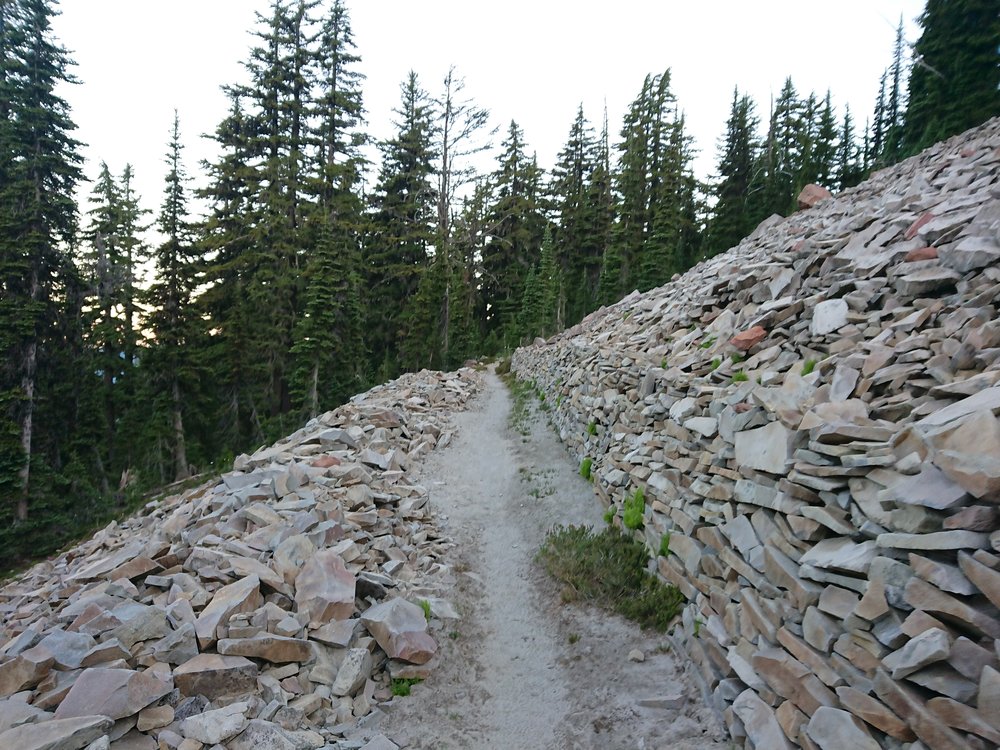  Cool rock wall demonstrating some of the work that goes into maintaining a trail 