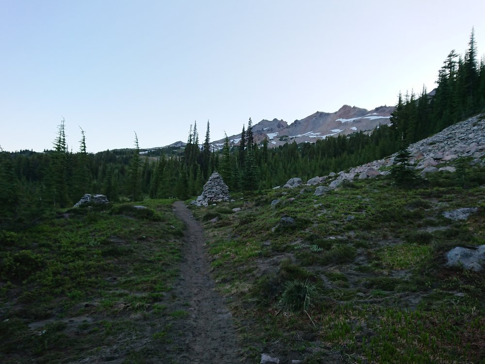  Starting to see the mountains near Knife&rsquo;s Edge in the distance 