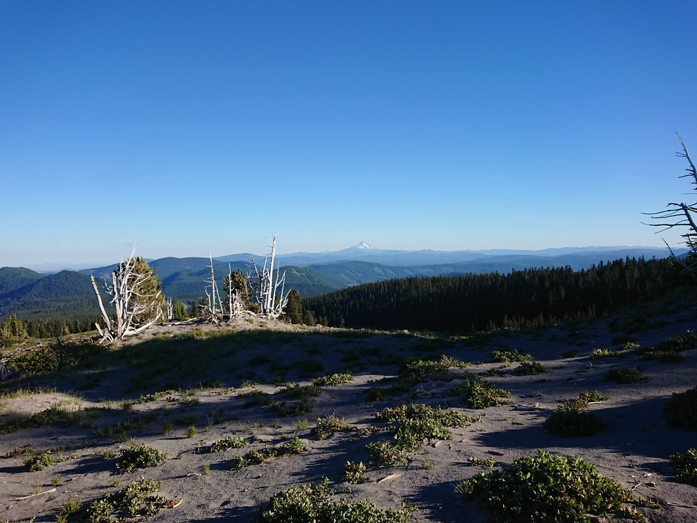  Looking back towards Mt Jefferson it is easy to see that I am moving 