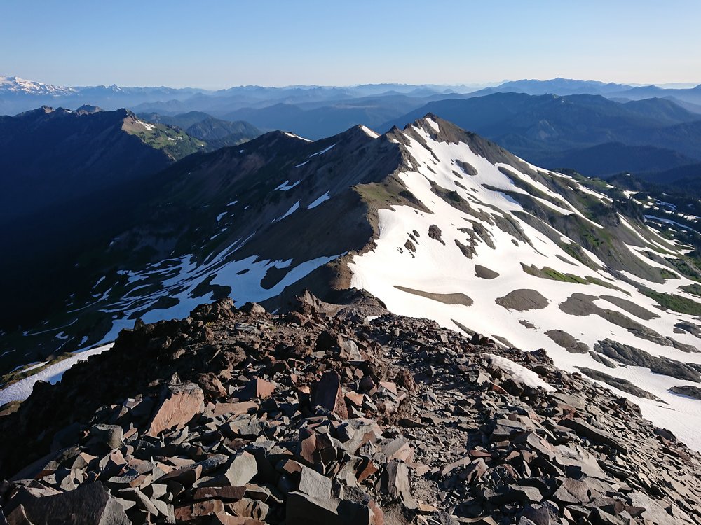  The ridge that the trail followed for some miles 