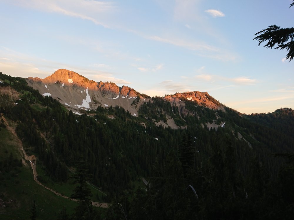 Last rays of sun from my campsite