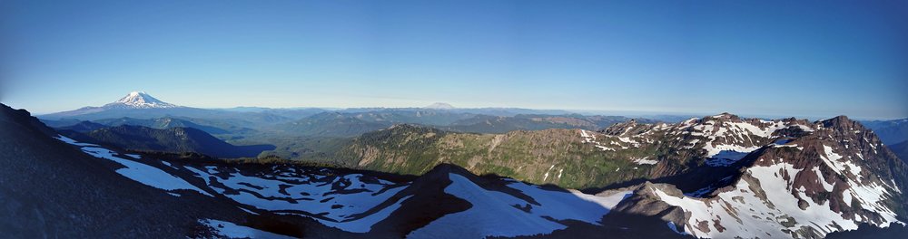  Panorama looking back at Mount Adams 