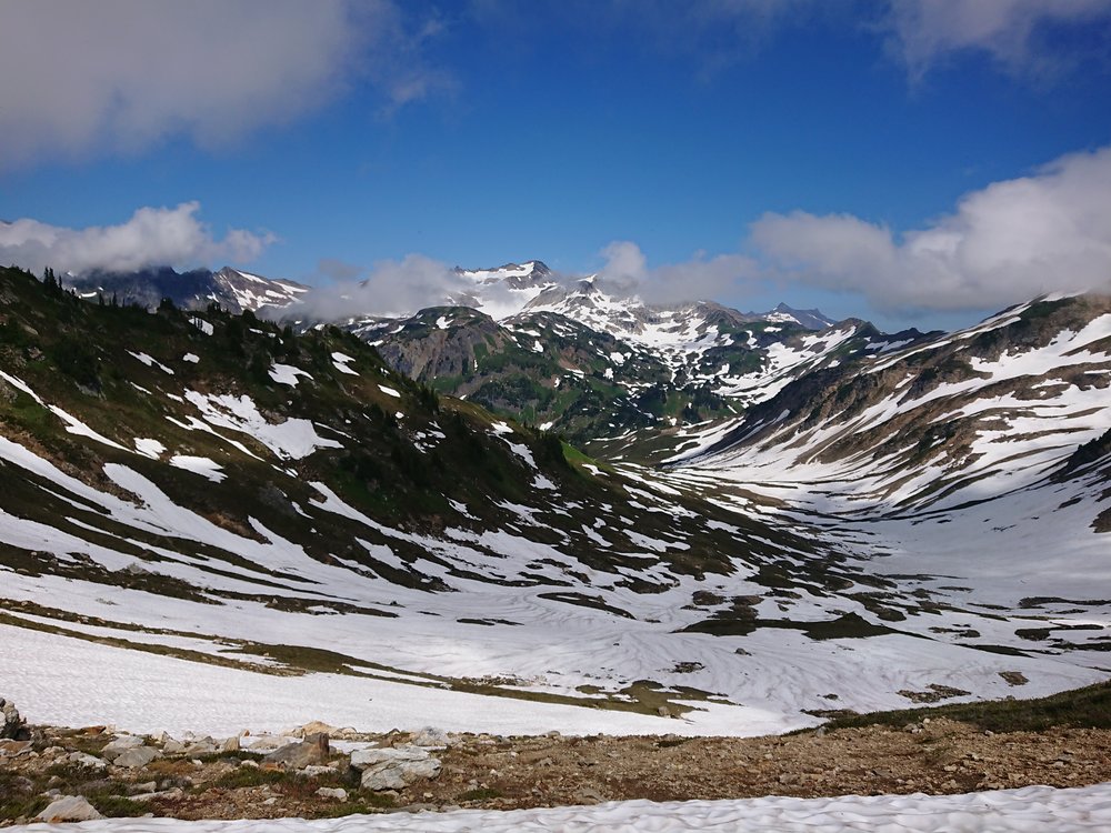  Quite some snow in Glacier Peak Wilderness. 